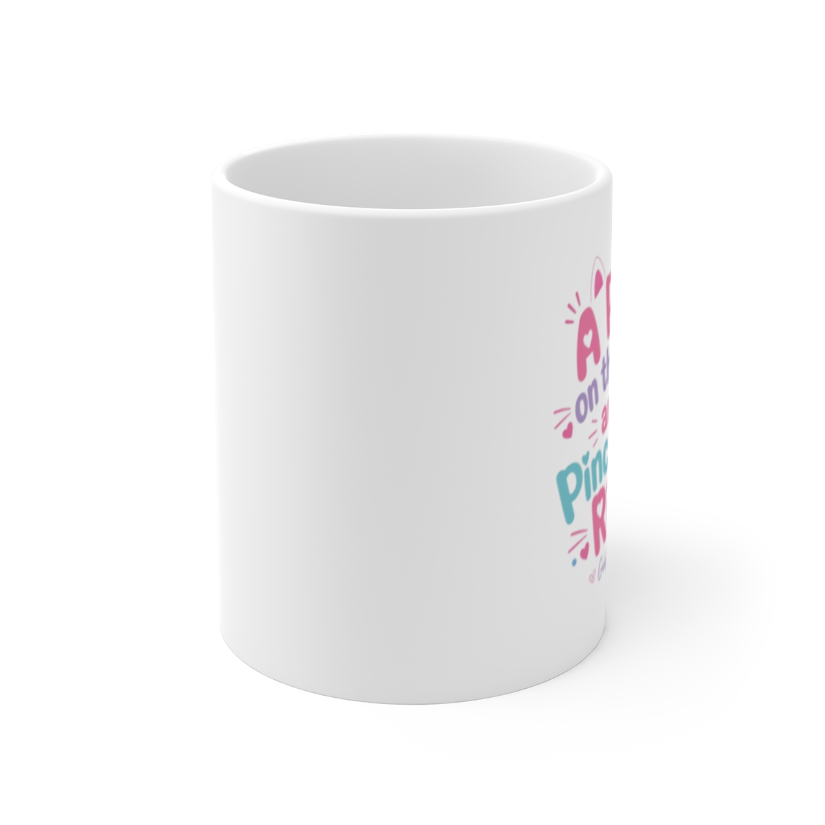 Gabby's Dollhouse "Dollhouse. The main text reads:" Mug - alternate angle 1, merchandise