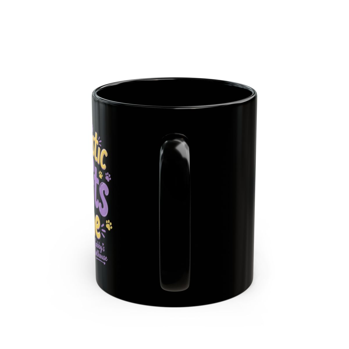 Gabby's Dollhouse "Dollhouse. The main text reads:" Mug 2 - alternate angle 4, merchandise