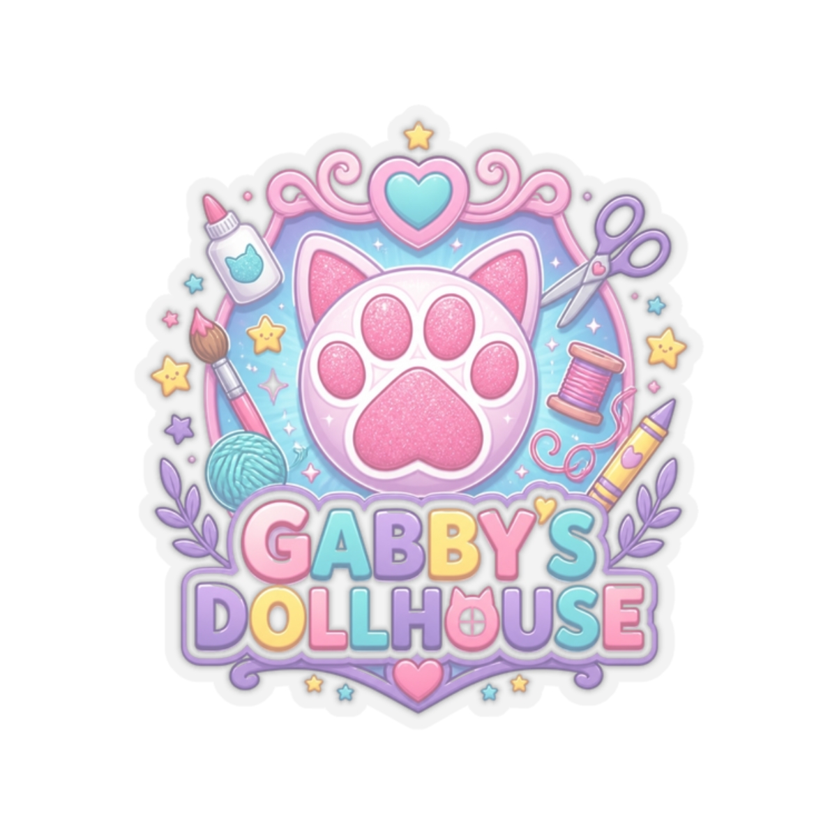 Gabby's Dollhouse "s Dollhouse, a children" Sticker