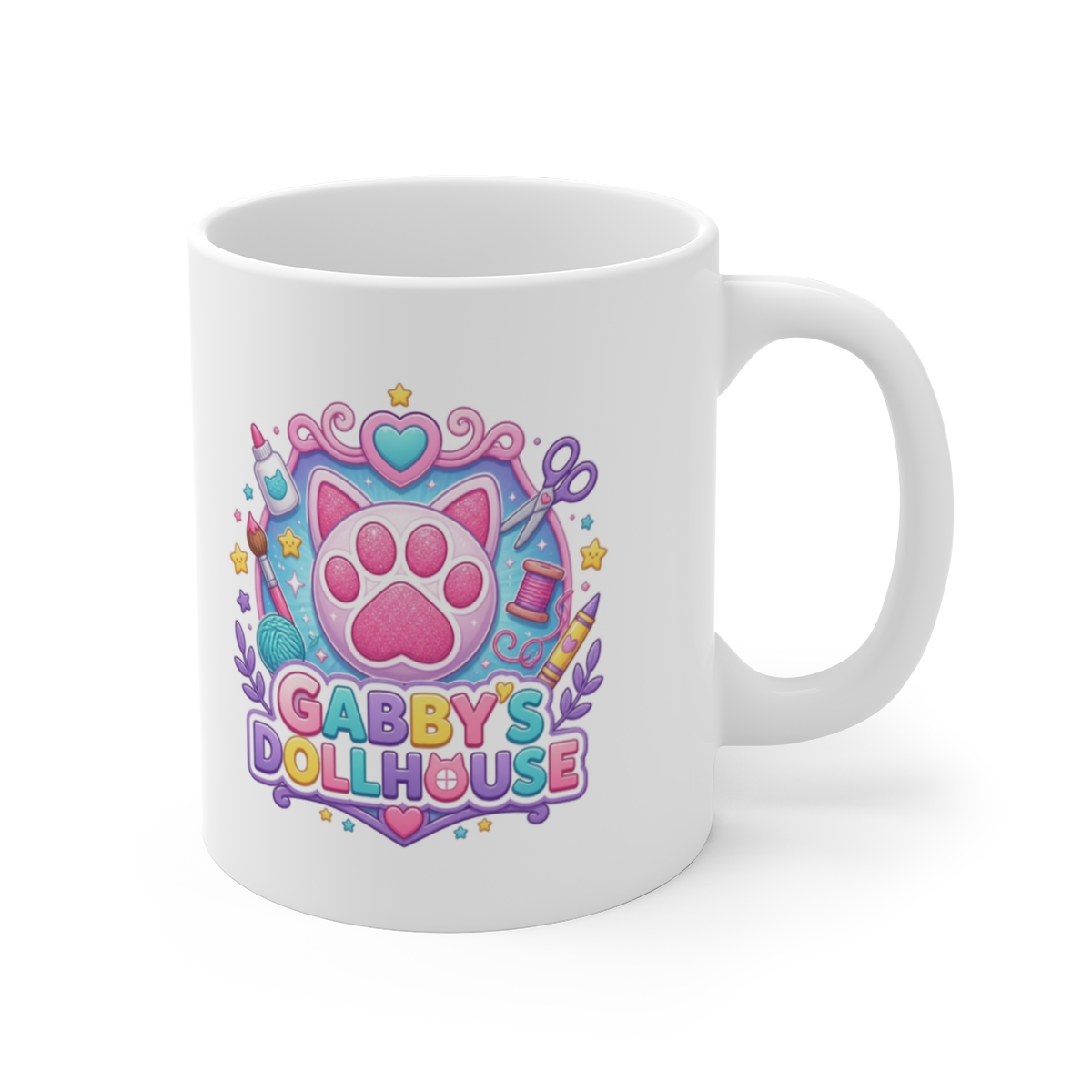 Gabby's Dollhouse "s Dollhouse, a children" White Mug