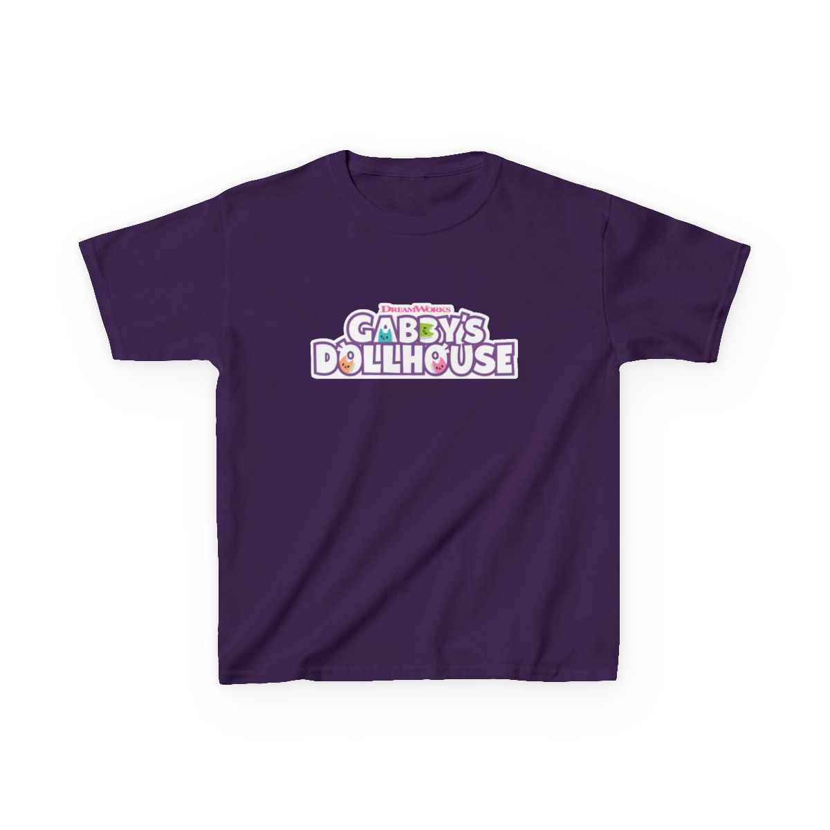 Gabby's Dollhouse Kids Tee | Pastel Logo Kids T-Shirt  | Gabby's Dollhouse - alternate angle 3, merchandise