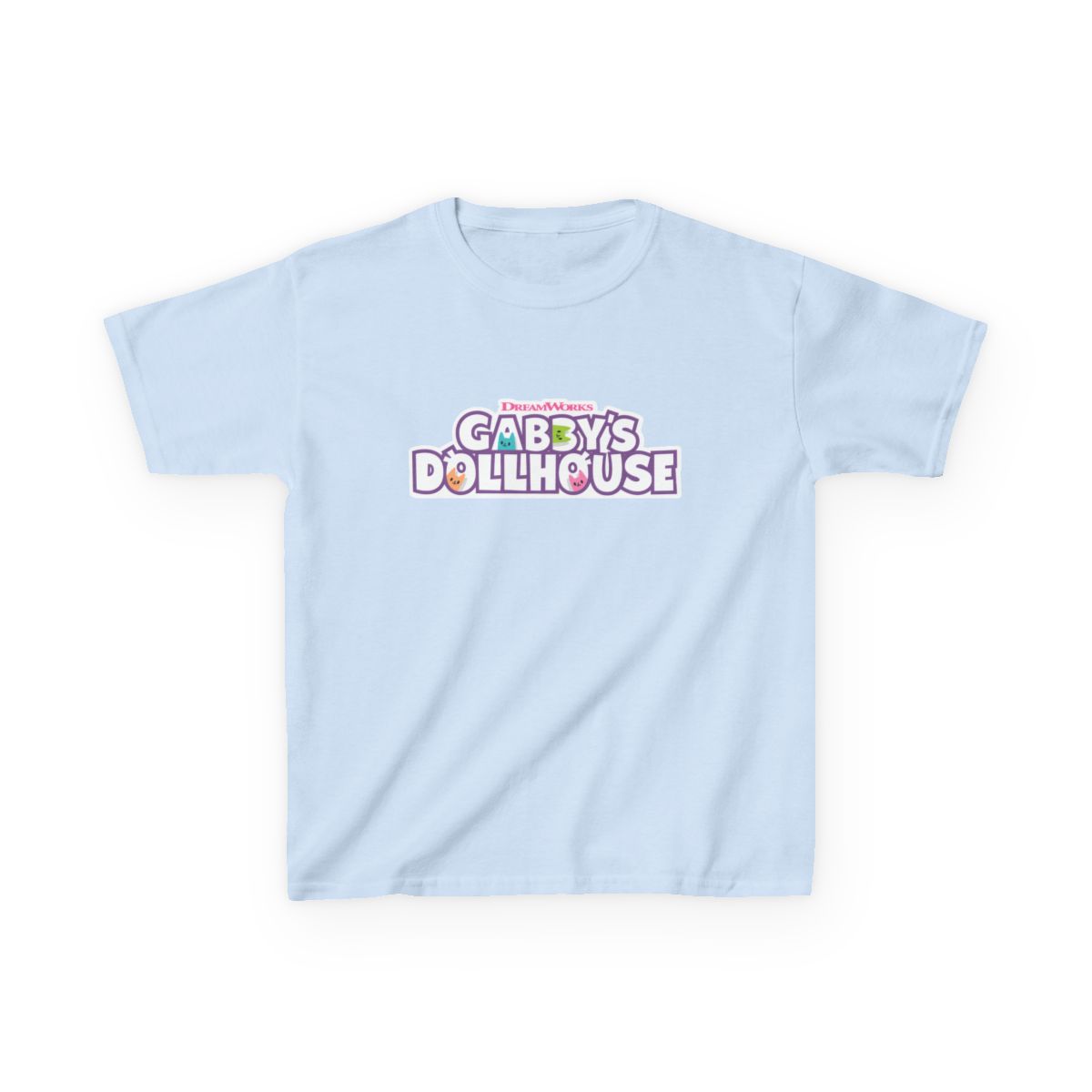 Gabby's Dollhouse Kids Tee | Pastel Logo Kids T-Shirt  | Gabby's Dollhouse - alternate angle 2, merchandise