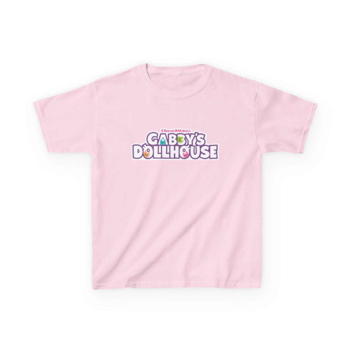 Gabby's Dollhouse Kids Tee | Pastel Logo Kids T-Shirt  | Gabby's Dollhouse - alternate angle 4, merchandise