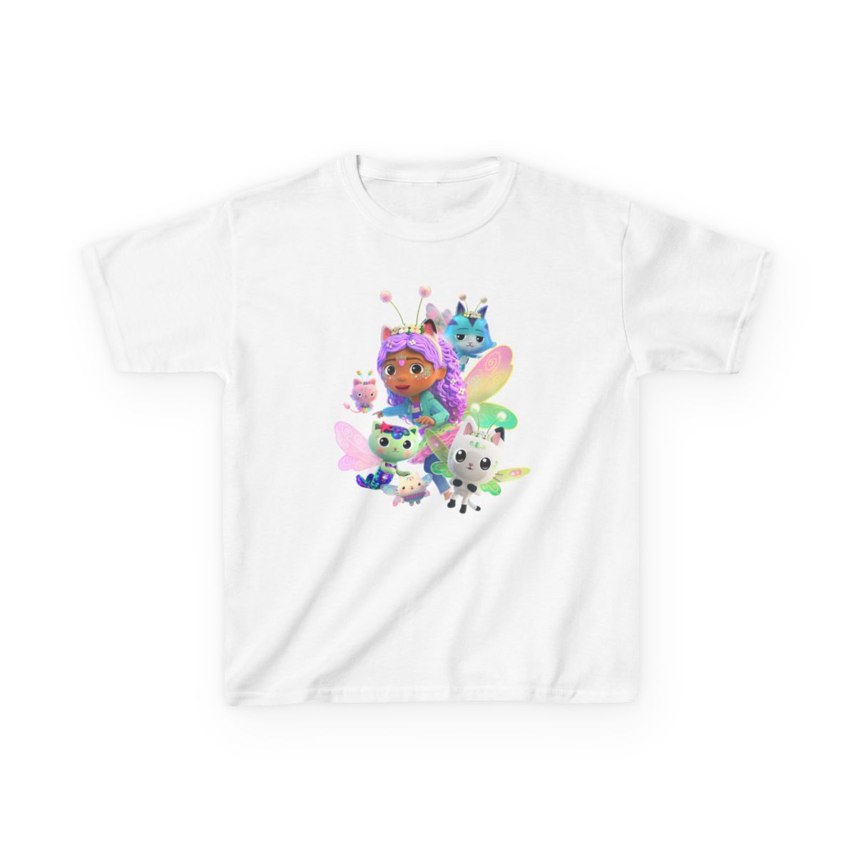 Fairy Companion Characters Kids T-Shirt | Magical Animal Party | Gabby's Dollhouse